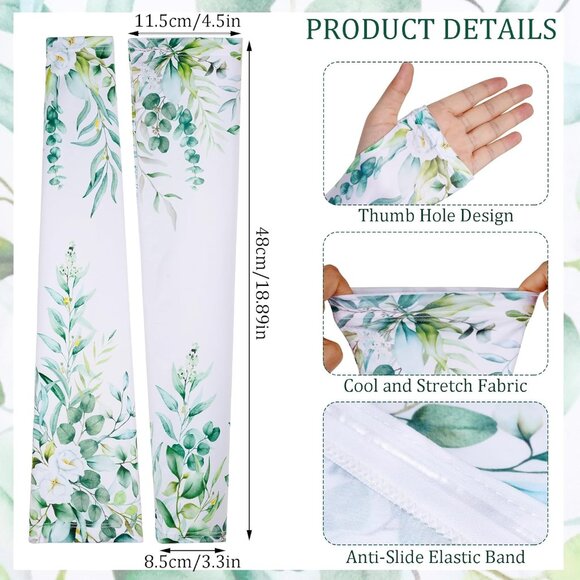 Gardening Sleeves for Women Sun Protection Cooling Arm Cooling Sleeves for Garde - Picture 3 of 7